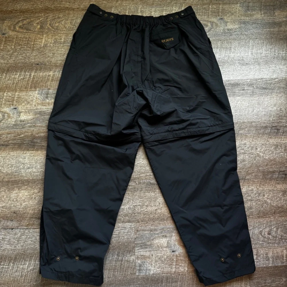FootJoy DryJoys Golf Rain Pants XXL Regular Black Convertible Zip Off Waterproof